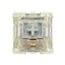 Close-up front view of the Gateron SMD Silver Pro switch showing the light grey stem and transparent housing.